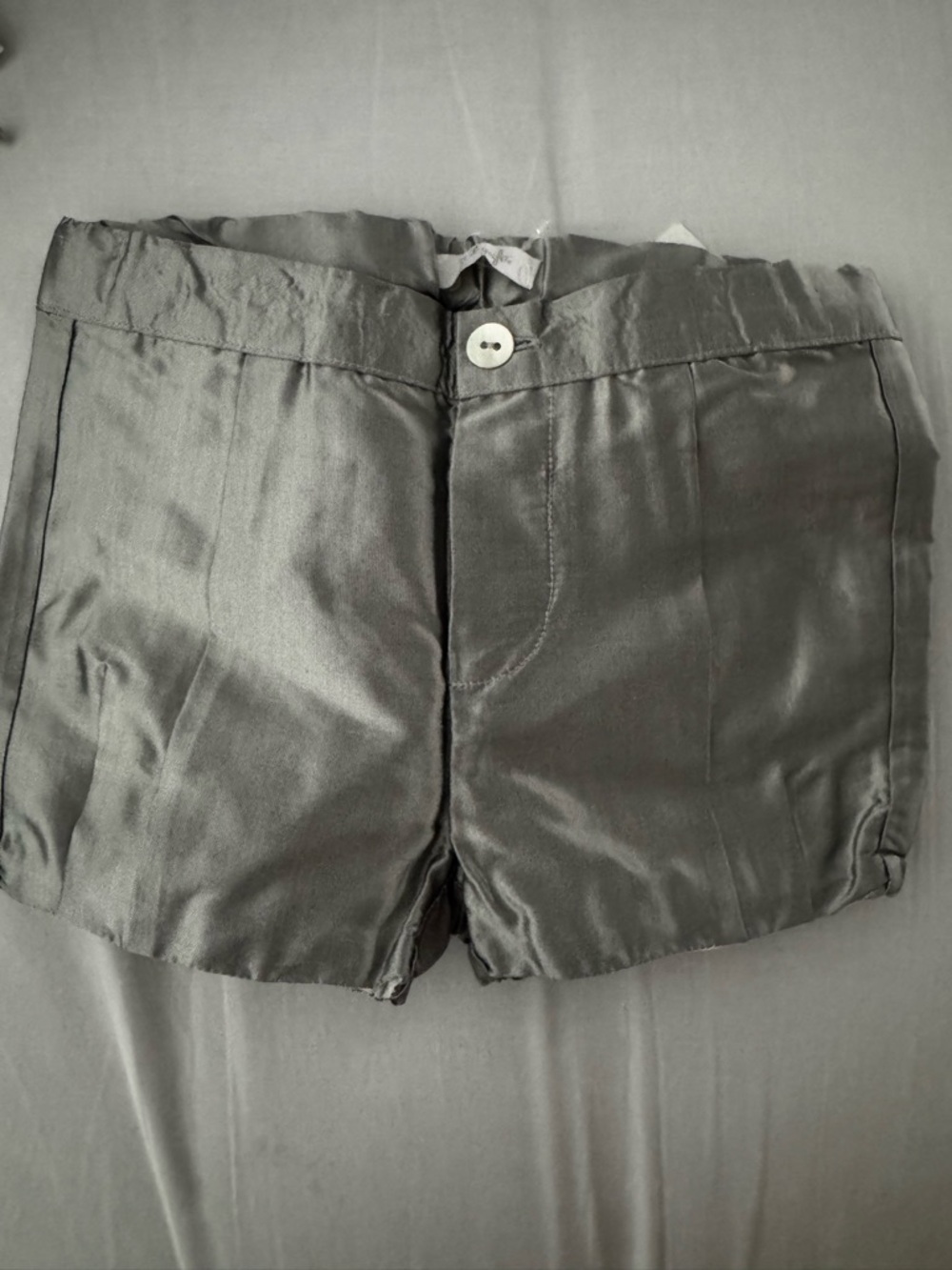 Il Gufo Black Satin-Look Kids Shorts